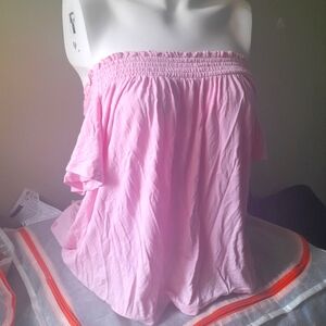 H&M Light Pink Off The Shoulder Top